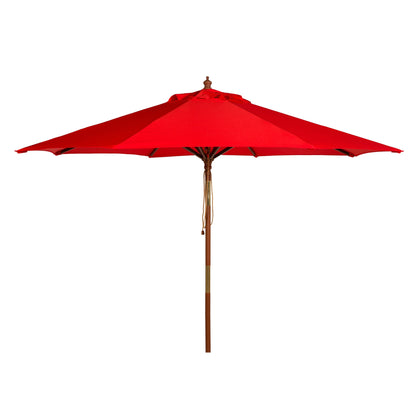 Parasol d'extérieur en bois Zlatana de 2,7 m (9 pieds) de SAFAVIEH
