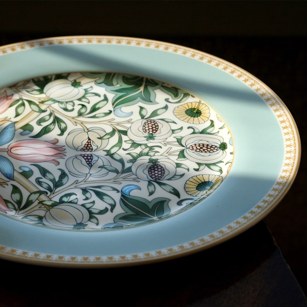 Service de table en porcelaine fine Morris Garden de STP Goods, lot de 24 pièces pour 6 personnes