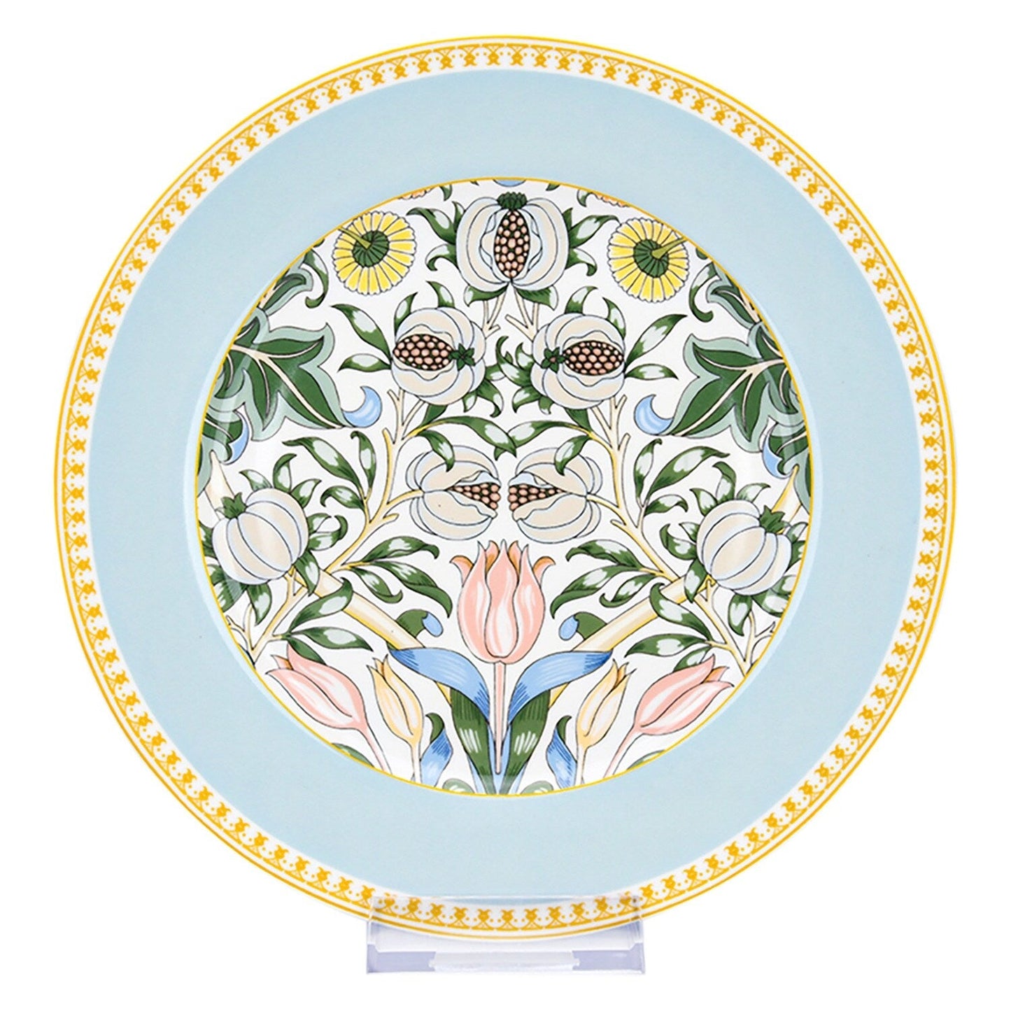 Service de table en porcelaine fine Morris Garden de STP Goods, lot de 24 pièces pour 6 personnes