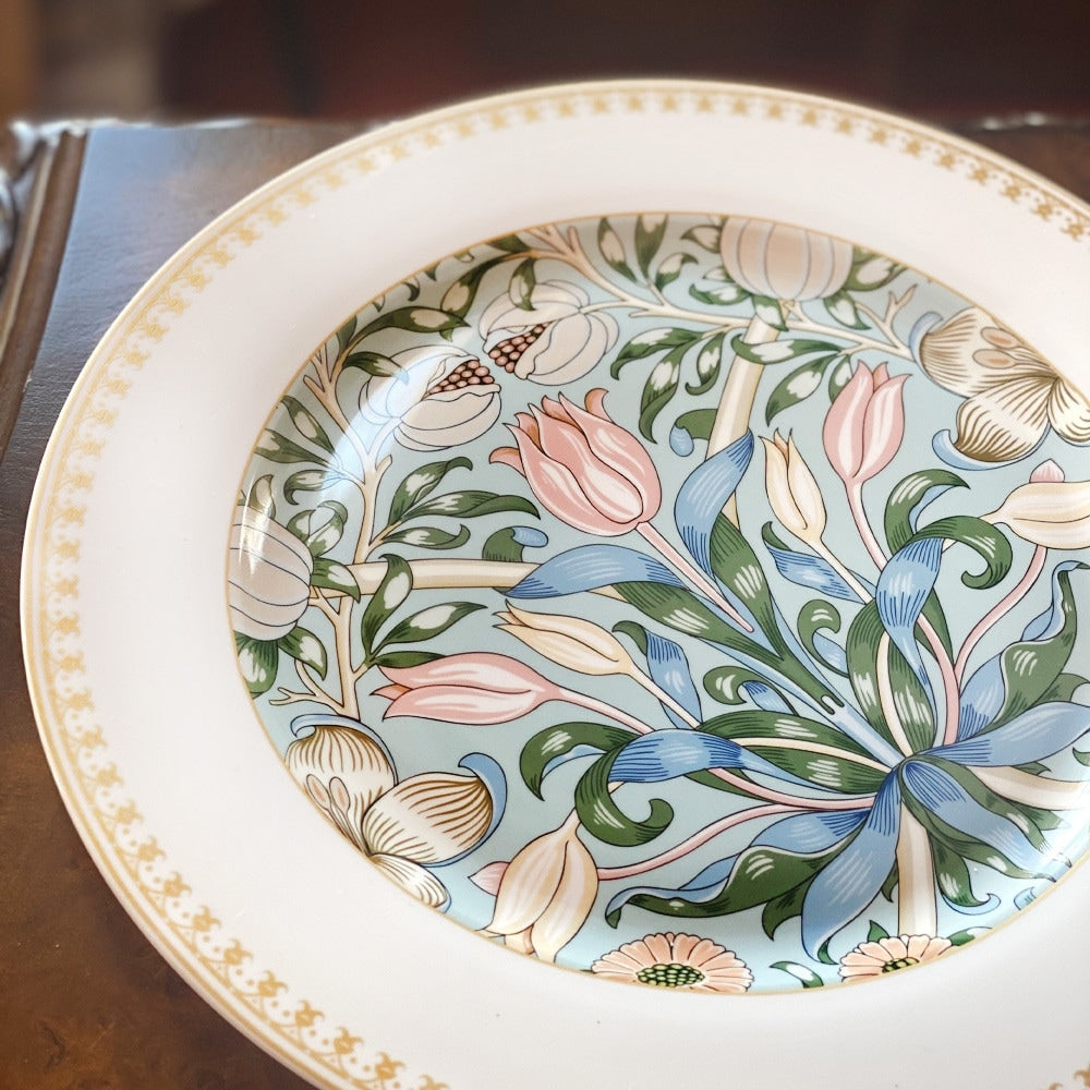 Service de table en porcelaine fine Morris Garden de STP Goods, lot de 24 pièces pour 6 personnes