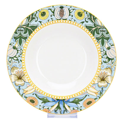 Service de table en porcelaine fine Morris Garden de STP Goods, lot de 24 pièces pour 6 personnes