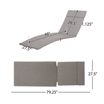 Ensemble de coussins d'extérieur Salem pour chaise longue - Coussins uniquement (lot de 2) par Christopher Knight Home - 79,25L x 27,50l x 1,50h