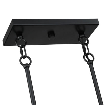 Suspension linéaire à 3 lumières pour îlot de cuisine, style ferme, noir - 41W