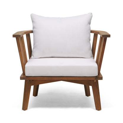 Fauteuils de jardin en bois d'acacia Sedona avec coussins (lot de 2) de Christopher Knight Home