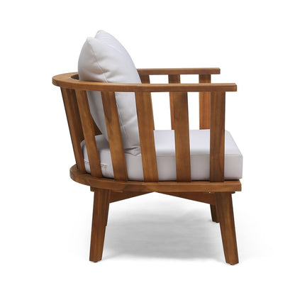 Fauteuils de jardin en bois d'acacia Sedona avec coussins (lot de 2) de Christopher Knight Home