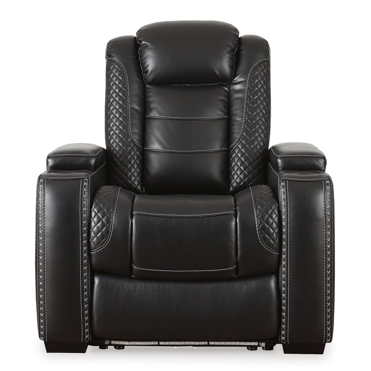 Fauteuil inclinable noir à commande électrique Party Time de Signature Design by Ashley