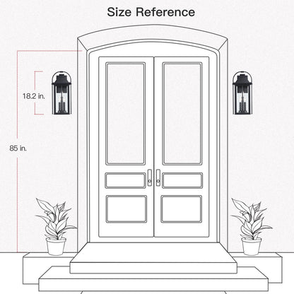 Applique murale extérieure noire Brits