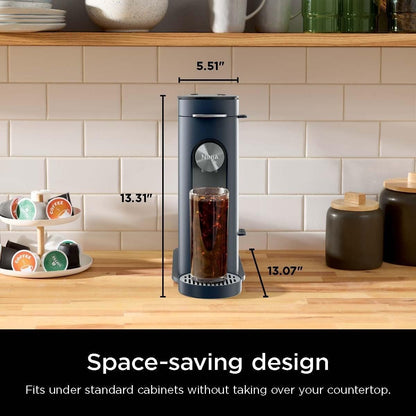Machine à café pour une seule tasse, compatible avec les K-Cups, réservoir de 56 oz, tailles de préparation de 6 à 24 oz, option café glacé.