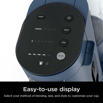 Machine à café pour une seule tasse, compatible avec les K-Cups, réservoir de 56 oz, tailles de préparation de 6 à 24 oz, option café glacé.