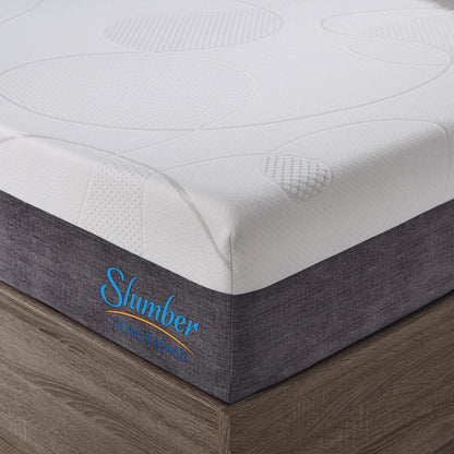 Slumber Solutions Matelas en mousse à mémoire de forme au gel de 35,5 cm (14 pouces) - Choisissez votre niveau de confort - Blanc