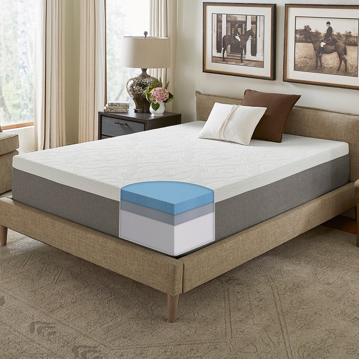 Matelas en mousse à mémoire de forme NRGel de 35,5 cm (14 pouces) Signature de Slumber Solutions