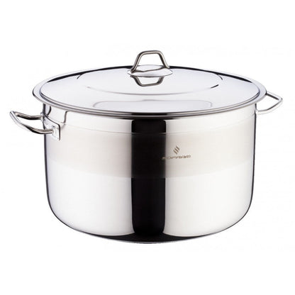 Casserole profonde JUMBO en acier inoxydable 18/10 Sofram avec couvercle