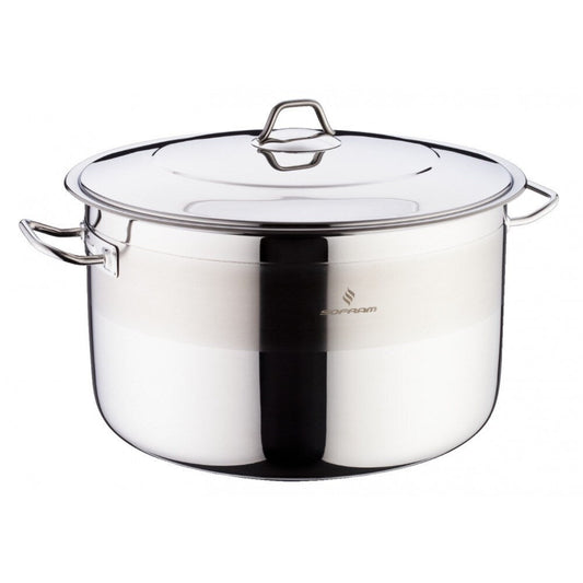 Casserole profonde JUMBO en acier inoxydable 18/10 Sofram avec couvercle