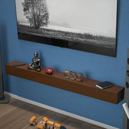 Étagère murale flottante pour cheminée en pin massif