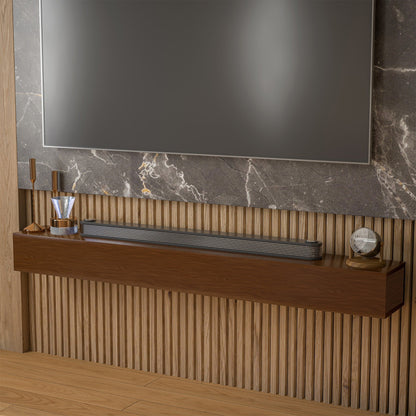 Étagère murale flottante pour cheminée en pin massif