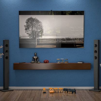 Étagère murale flottante pour cheminée en pin massif