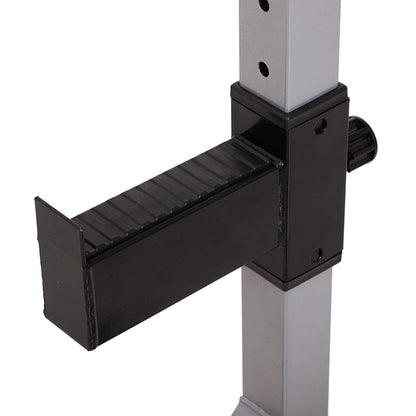 Soozier Support de Squat/Banc de Poussée de Barre à Hauteur Réglable en Acier, 2 Pièces - N/A