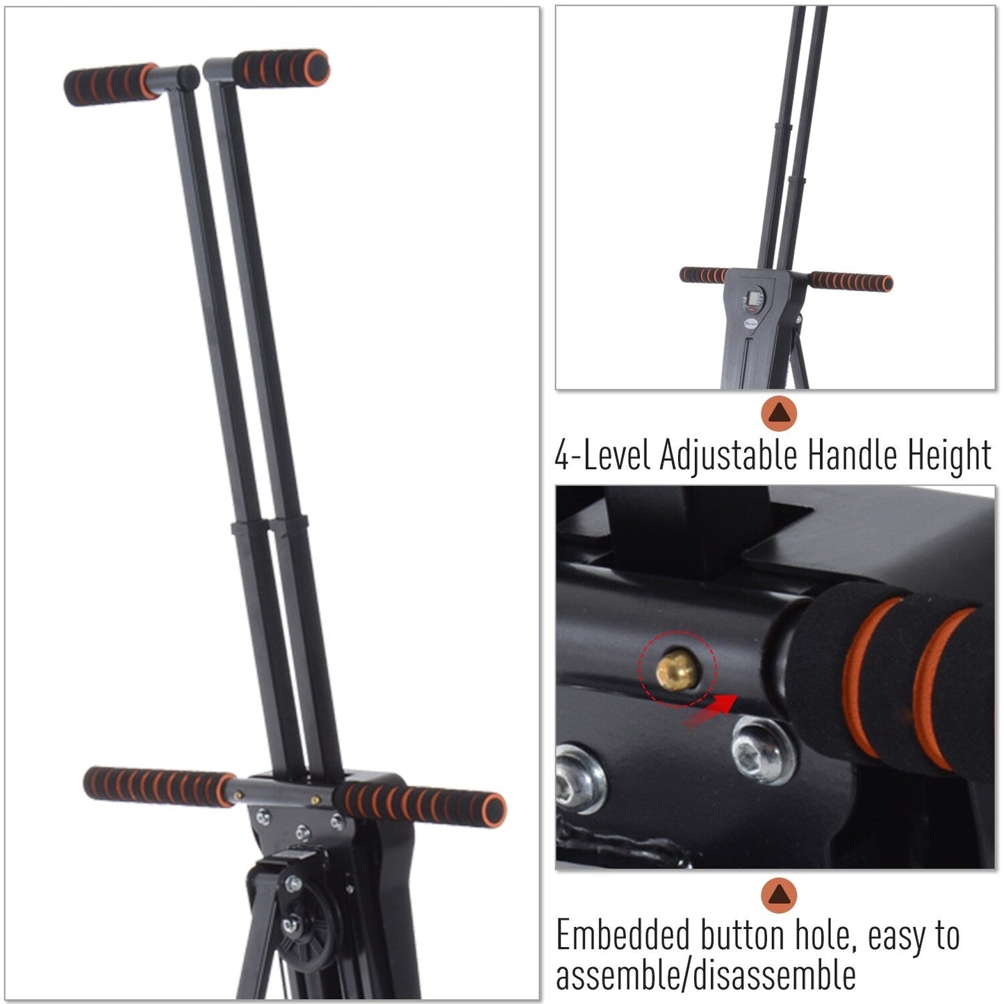 Machine d'exercice escalade verticale en acier Soozier - 71L x 66W x 208H (cm)