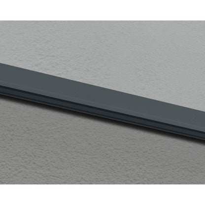 Auvent de porte et de fenêtre Sophia de 3 pieds, gris transparent