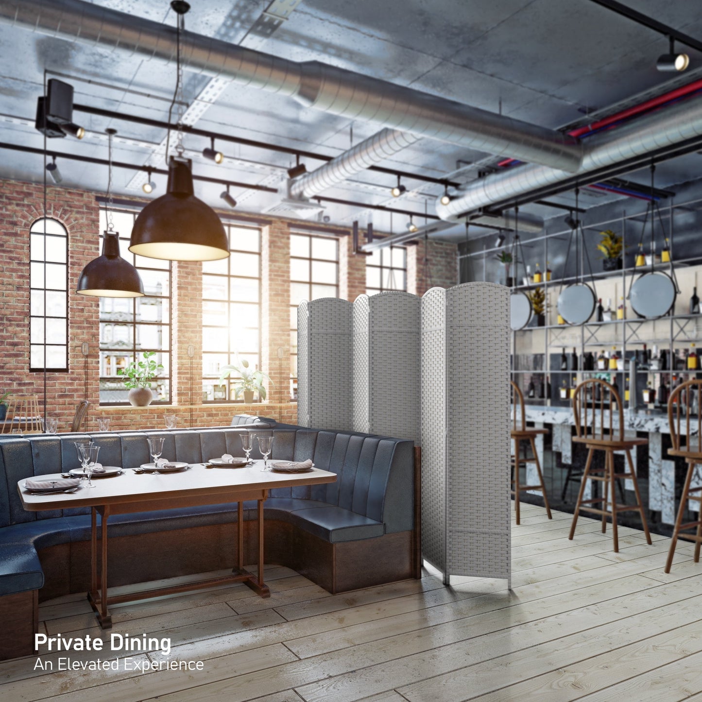 Sorbus Écran de séparation de pièce à 6 panneaux, grand écran de confidentialité, extra large, à double charnière, en maille tissée à la main, pliable - 6 pieds