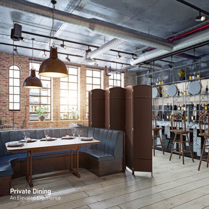 Sorbus Écran de séparation de pièce à 6 panneaux, grand écran de confidentialité, extra large, à double charnière, en maille tissée à la main, pliable - 6 pieds