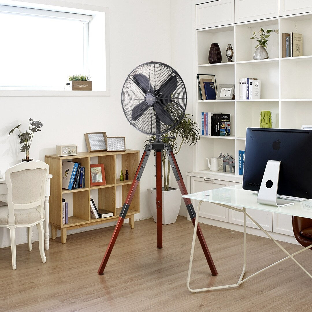 Ventilateur sur pied Star Fans Star Tripod 16 pouces avec pieds en bois