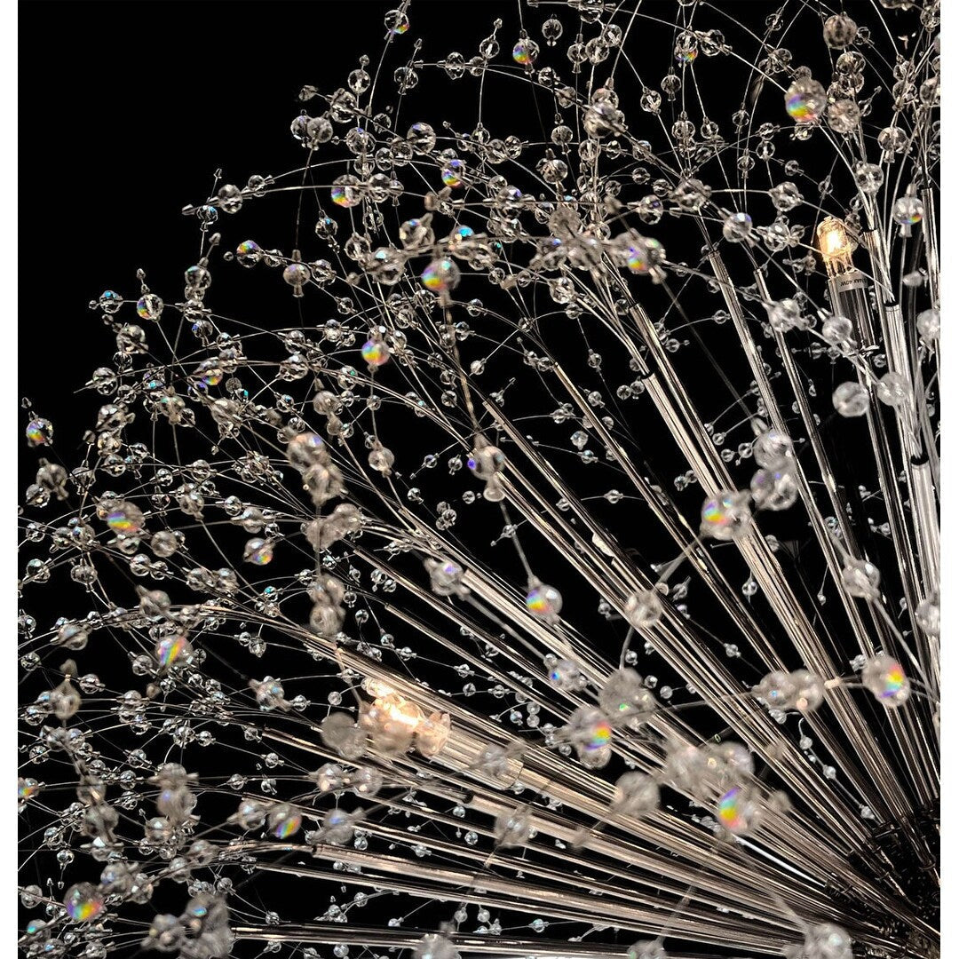 Luminaire suspendu en forme d'étoile de 47 pouces de large avec cristaux