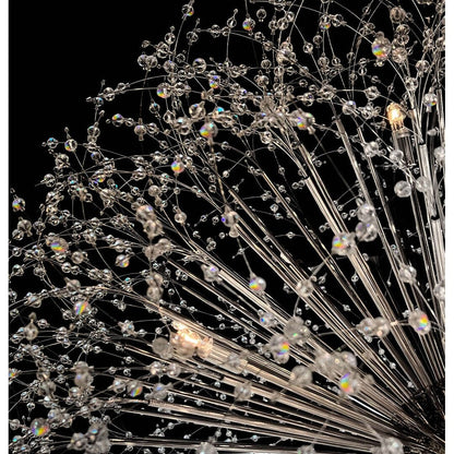 Luminaire suspendu en forme d'étoile de 47 pouces de large avec cristaux