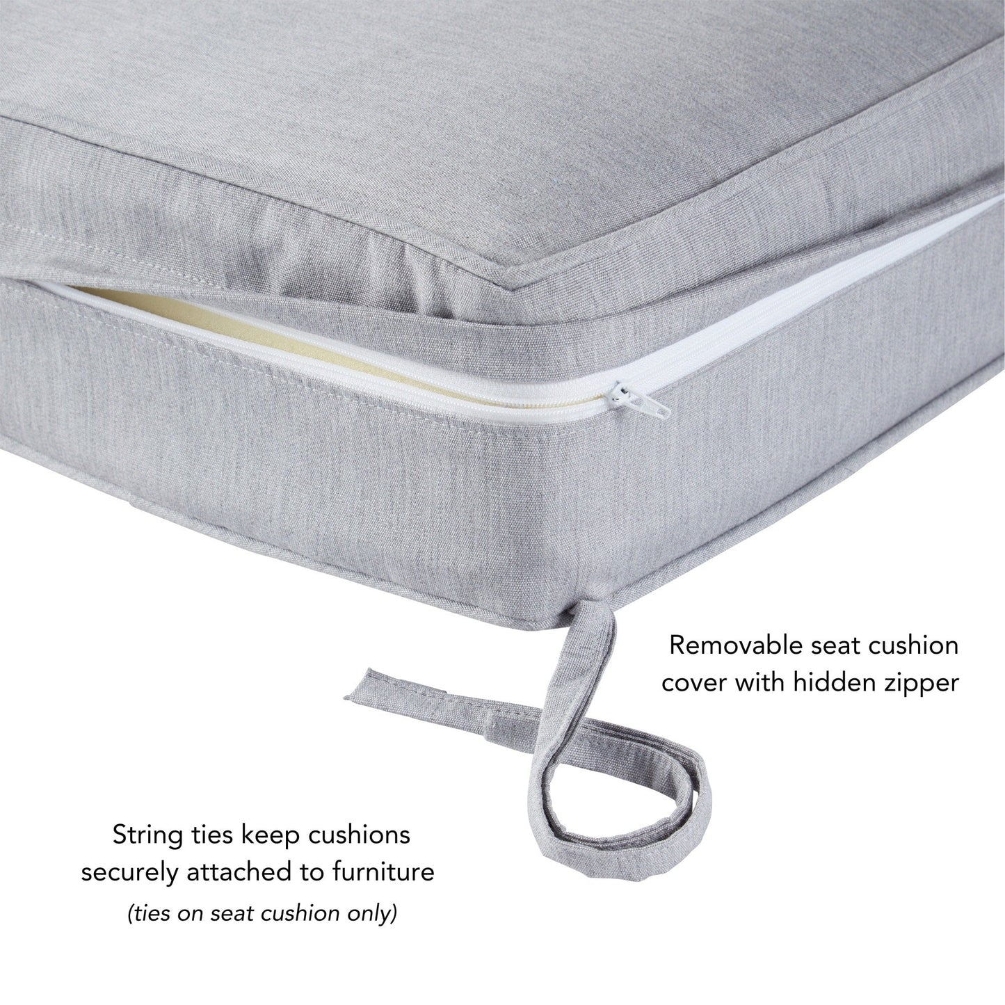 Ensemble de coussins d'extérieur Sunbrella Premium pour assise profonde, 2 pièces