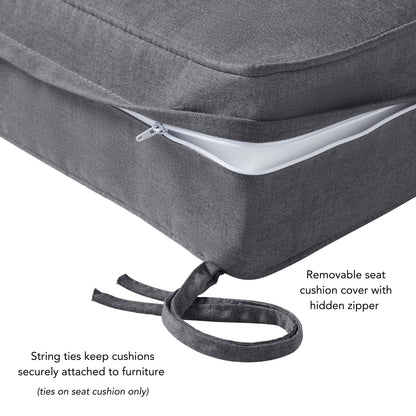 Ensemble de coussins d'extérieur Sunbrella Premium pour assise profonde, 2 pièces
