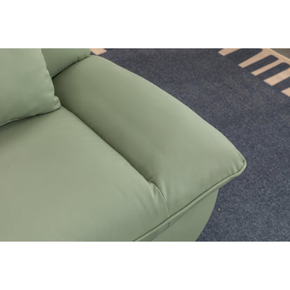 Fauteuil inclinable pivotant à glissement électrique avec haut-parleurs Bluetooth, porte-téléphone, ports de charge USB et Type-C, et rangement caché dans les accoudoirs.