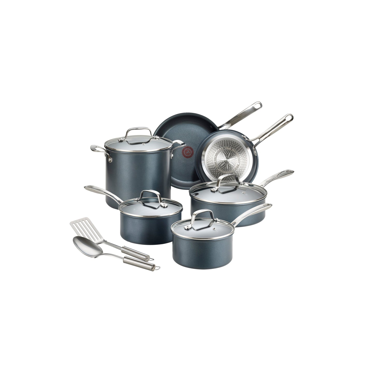 T-fal Platinum Ensemble de casseroles et poêles antiadhésives avec base à induction, collection Unlimited Cookware, 12 pièces