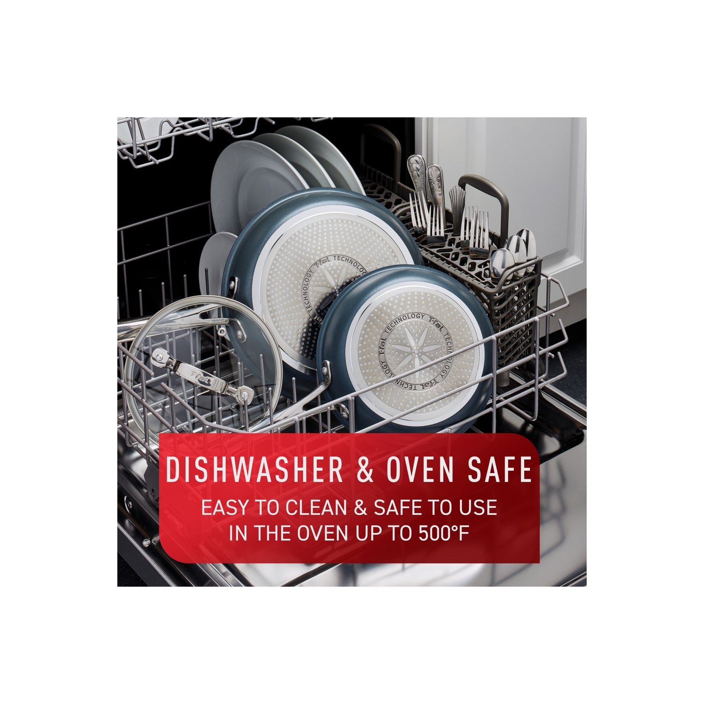 T-fal Platinum Ensemble de casseroles et poêles antiadhésives avec base à induction, collection Unlimited Cookware, 12 pièces