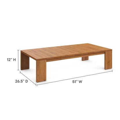 Ensemble de meubles de jardin en acacia Tahoe pour terrasse, 5 pièces