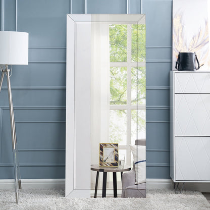 Grand miroir à perles pleine longueur - Miroir pleine taille surdimensionné, à poser ou à accrocher au mur