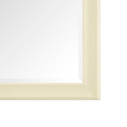 Grand miroir, miroir pleine taille, miroir rectangulaire mural suspendu, avec cadre en faux bois lisse.