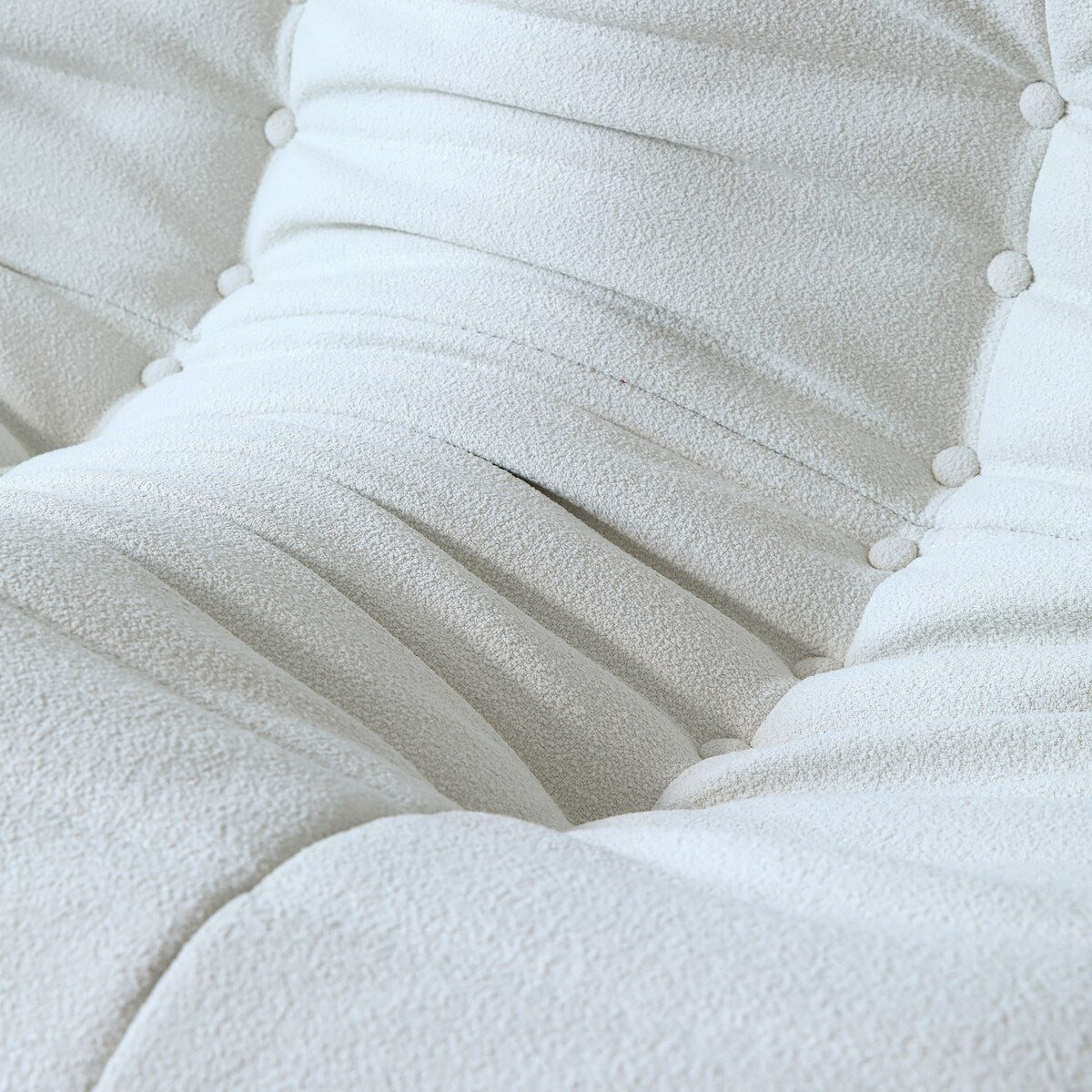 Ensembles de canapés et poufs en velours Teddy