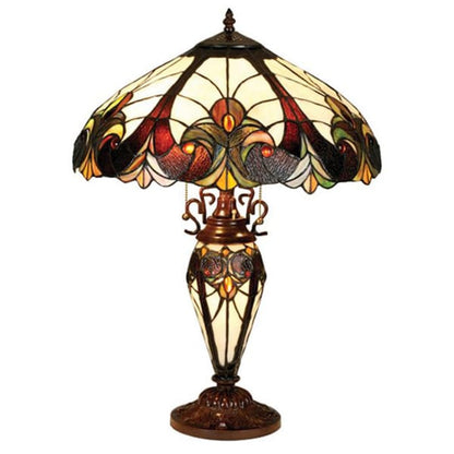 Lampe de table Tiffany Style Victoria 2+1 lumières