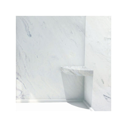 Transolid Studio, siège de douche d'angle mural en surface solide, 35,5 x 35,5 cm - 36,8 x 36,2 x 7,6 cm