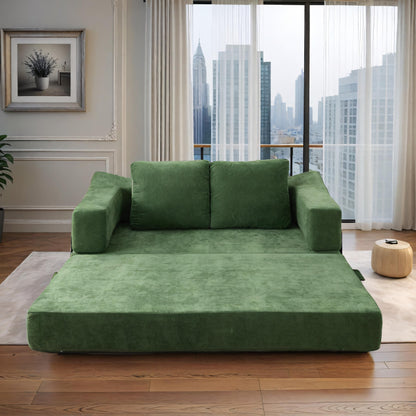 Canapé-lit convertible rembourré de 70,87 pouces, chaise convertible, canapé de sol confortable pour salon, chambre à coucher, tissu chenille.