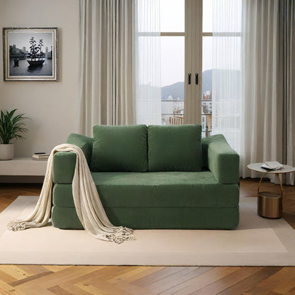 Canapé-lit convertible rembourré de 70,87 pouces, chaise convertible, canapé de sol confortable pour salon, chambre à coucher, tissu chenille.