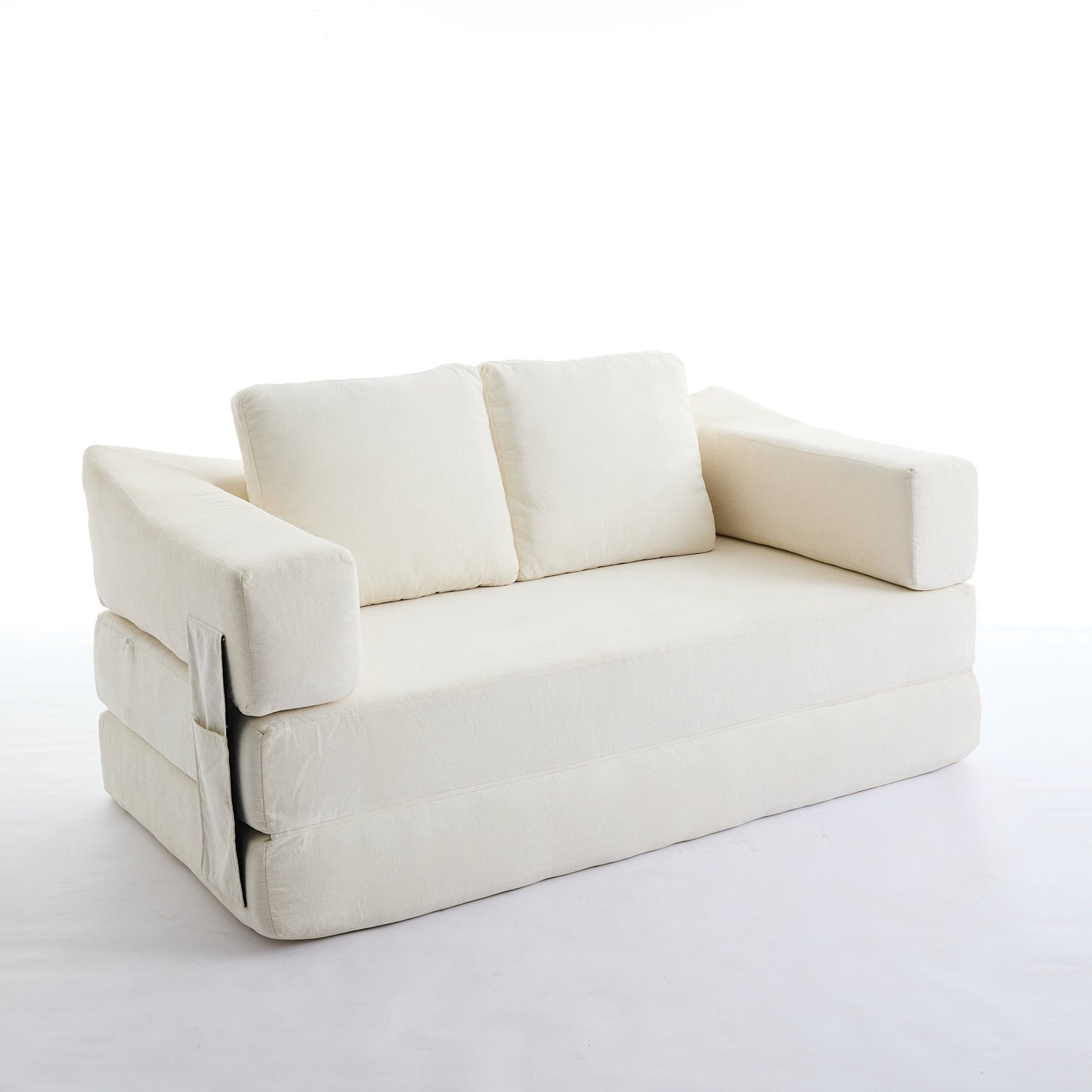 Canapé-lit convertible rembourré de 70,87 pouces, chaise convertible, canapé de sol confortable pour salon, chambre à coucher, tissu chenille.