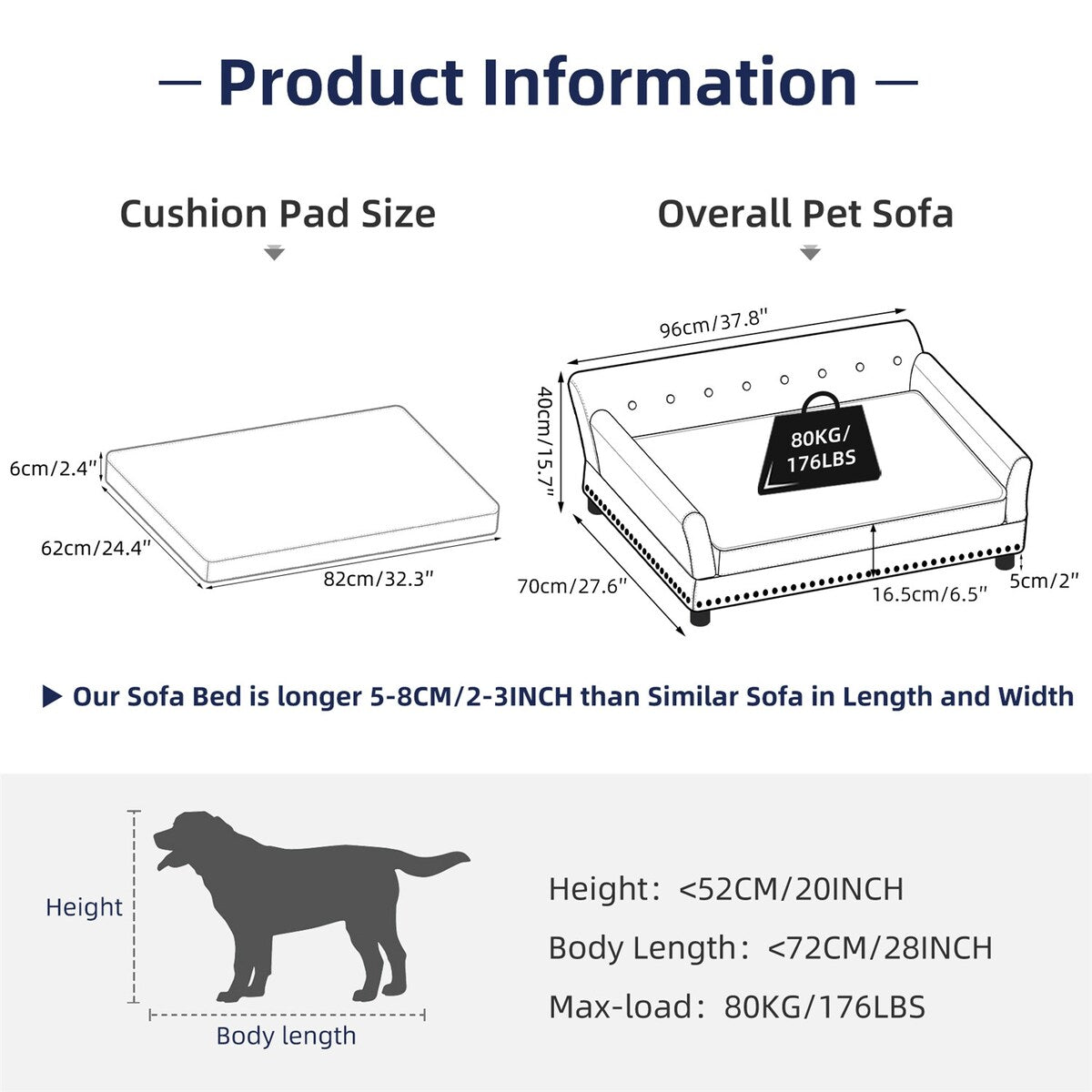 Couchon pour animal de compagnie en velours capitonné, recouvert de velours et doté d'un coussin amovible.