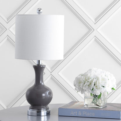 Lampe de table LED Vermont 22 en verre et métal, blanche (lot de 2) par JONATHAN Y