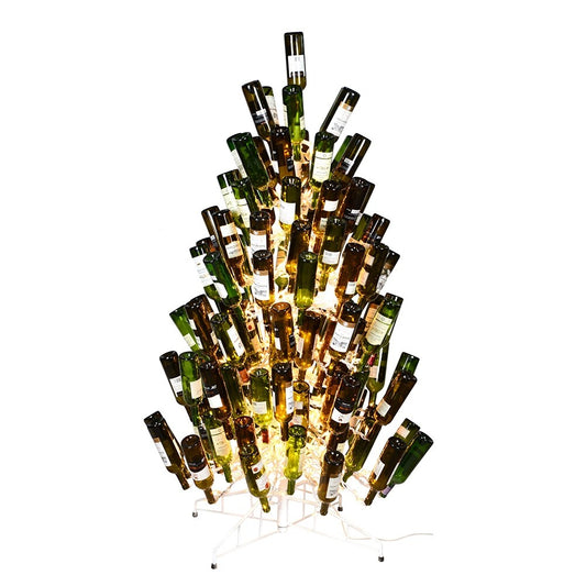Vickerman 6.5' x 46 bouteilles de vin blanc artificielles DuraL 600CL. Peut contenir 121 bouteilles.
