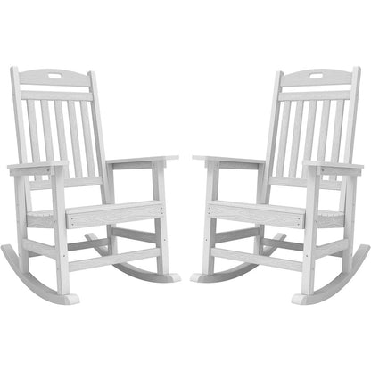 WINSOON Chaise à bascule d'extérieur, résistante aux intempéries, lot de 2