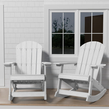 WINSOON Chaise à bascule d'extérieur, résistante aux intempéries, lot de 2