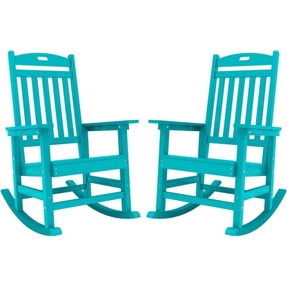 WINSOON Chaise à bascule d'extérieur, résistante aux intempéries, lot de 2