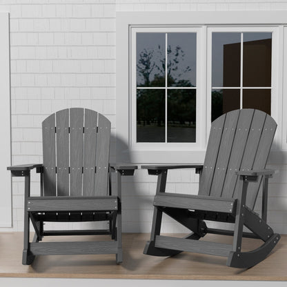 WINSOON Chaise à bascule d'extérieur, résistante aux intempéries, lot de 2
