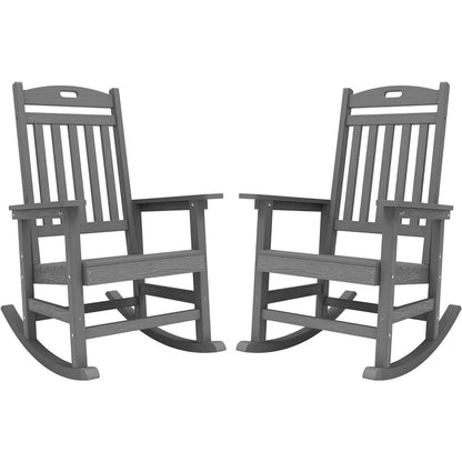 WINSOON Chaise à bascule d'extérieur, résistante aux intempéries, lot de 2
